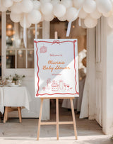 Disco Ball Baby Shower Welcome Sign