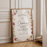 Wildflower Baby Shower Welcome Sign — Floral