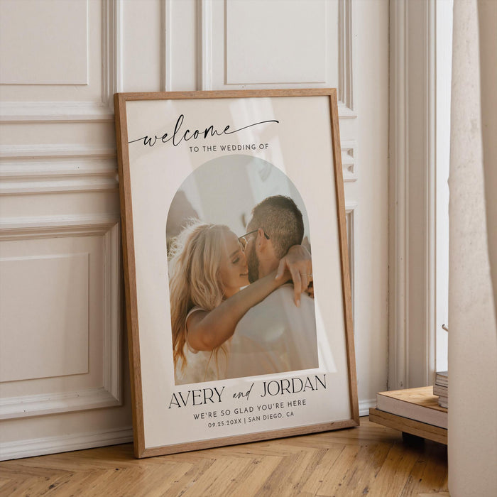 Arched Photo Wedding Welcome Sign