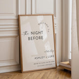 Black and White Rehearsal Dinner Sign