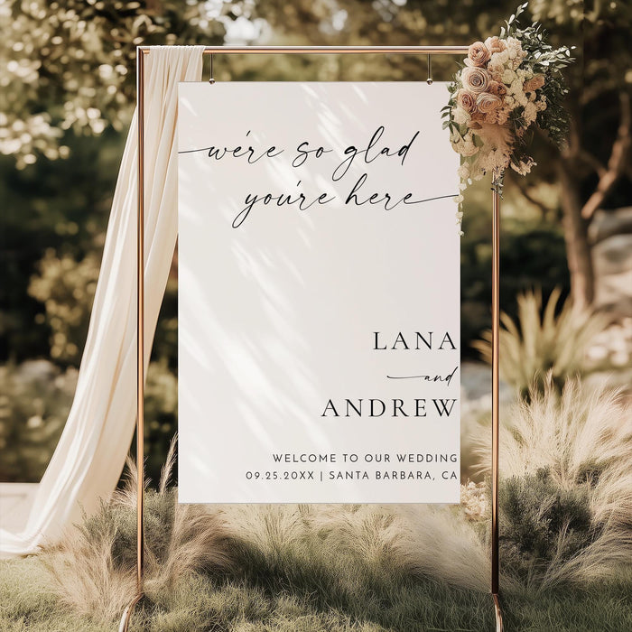 Calligraphy Wedding Welcome Sign — Modern