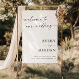 Elegant Script Wedding Welcome Sign