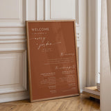 Terracotta Wedding Welcome Sign — Boho