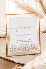 Wildflower Favor Sign
