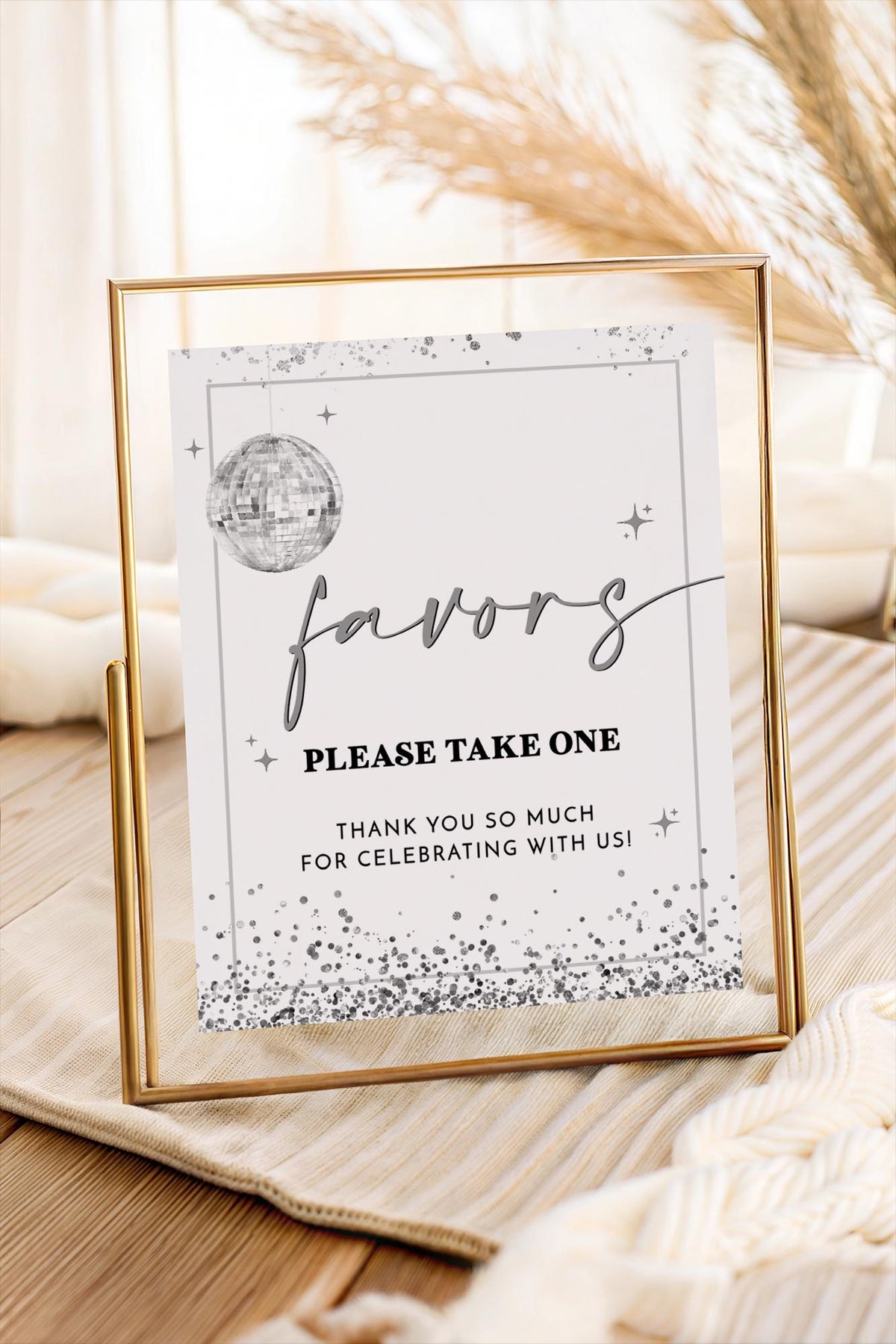 Disco Ball Favor Sign