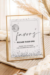 Disco Ball Favor Sign