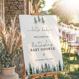 Winter Forest Baby Shower Welcome Sign