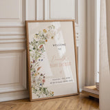Wildflower Baby Shower Welcome Sign — Botanical Garden