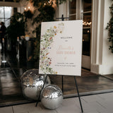 Wildflower Baby Shower Welcome Sign — Botanical Garden