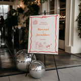 Disco Ball Wedding Welcome Sign