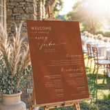 Terracotta Wedding Welcome Sign — Boho