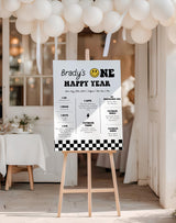 Smiley Face First Birthday Sign