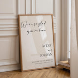 Modern Minimalist Wedding Welcome Sign