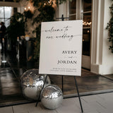 Elegant Script Wedding Welcome Sign
