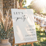 Elegant Wedding Welcome Sign — Script