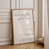 Calligraphy Wedding Welcome Sign — Modern