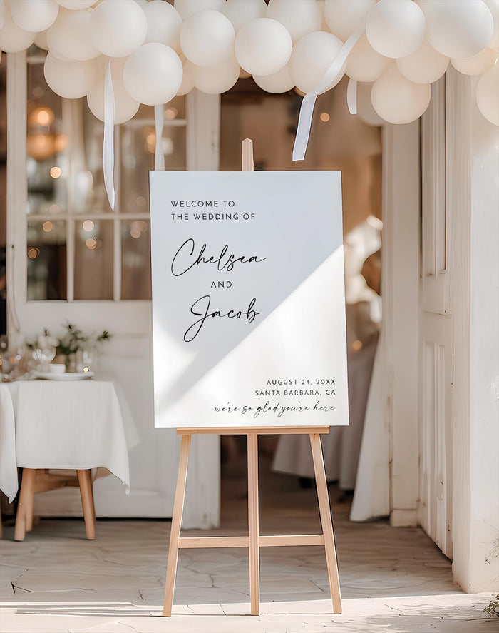 Calligraphy Wedding Welcome Sign — Modern (2)