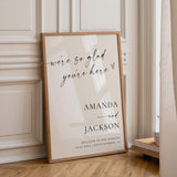 Calligraphy Wedding Welcome Sign — Minimalist