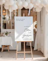 Calligraphy Wedding Welcome Sign — Black