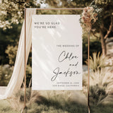 Calligraphy Wedding Welcome Sign — Black