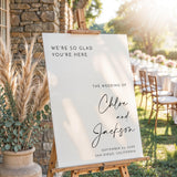 Calligraphy Wedding Welcome Sign — Black