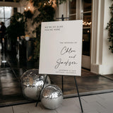 Calligraphy Wedding Welcome Sign — Black
