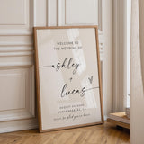 Script Calligraphy Wedding Sign