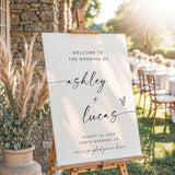 Script Calligraphy Wedding Sign