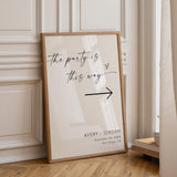 The Party is This Way Sign