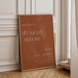 Terracotta Wedding Welcome Sign — Rehearsal Dinner