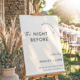 Black and White Rehearsal Dinner Sign