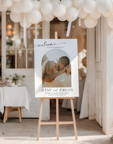 Arched Photo Wedding Welcome Sign