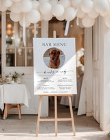 Dog Photo Bar Menu Sign