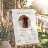 Dog Photo Bar Menu Sign