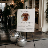 Dog Photo Bar Menu Sign