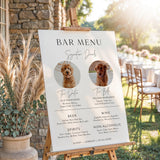 Dog Portrait Bar Menu Sign