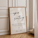 Open Seating Sign