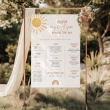 Sunshine First Birthday Milestone Sign