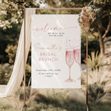 Pink Champagne Bridal Shower Welcome Sign