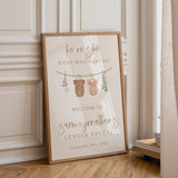 He or She Gender Reveal Welcome Sign