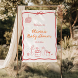 Disco Ball Baby Shower Welcome Sign