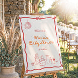Disco Ball Baby Shower Welcome Sign