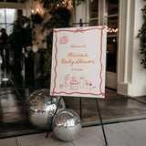 Disco Ball Baby Shower Welcome Sign