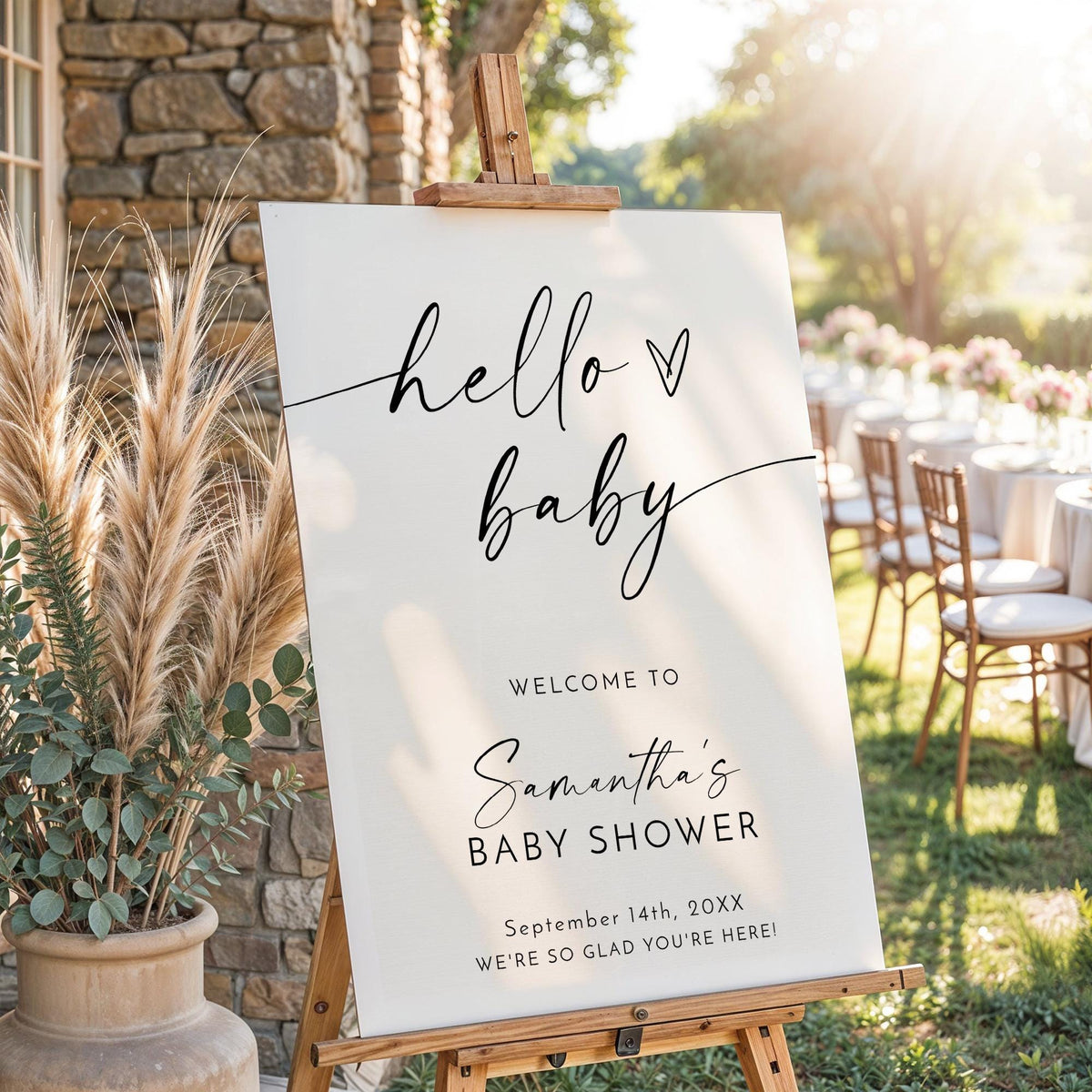 Hello Baby Welcome Sign
