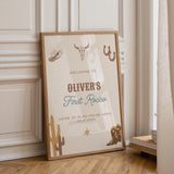 Cowboy First Rodeo Welcome Sign