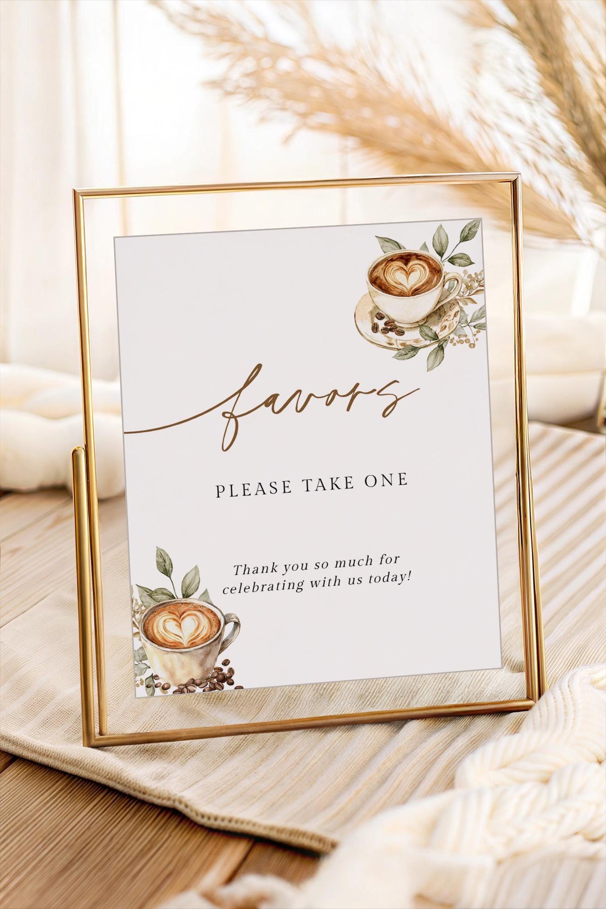 Coffee Favors Sign