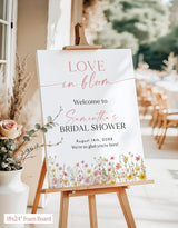 Love In Bloom Bridal Shower Welcome Sign - Wildflower