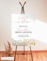 Love In Bloom Bridal Shower Welcome Sign - Wildflower