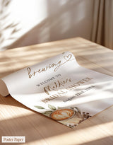 Love is Brewing Bridal Shower Welcome Sign - Espresso Coffee