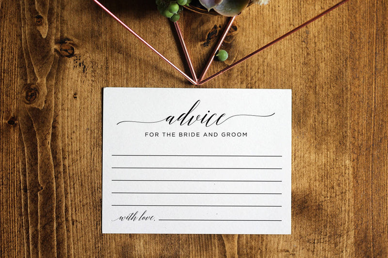 Printable Advice Cards for the Bride and Groom | Wedding Advice Cards 